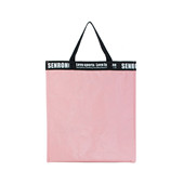 廠家個性生產(chǎn)洗水過無紡布杜邦紙/平口手提袋字母織帶休閑袋